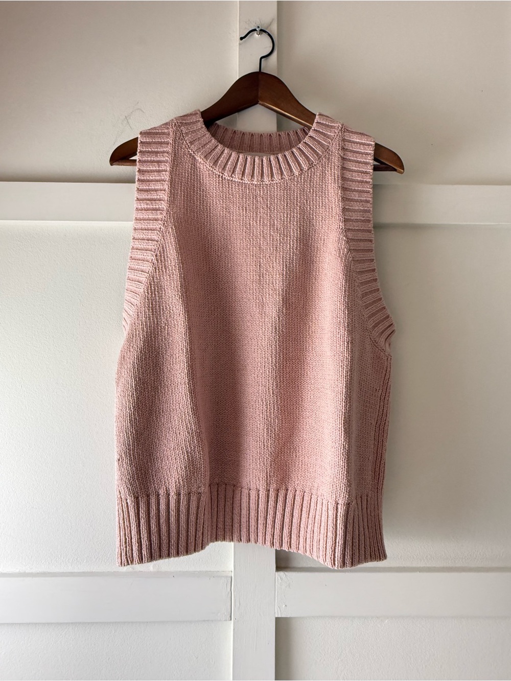Banana Republic Cotton-Silk Sweater Vest Dusty Pink XXL Plus